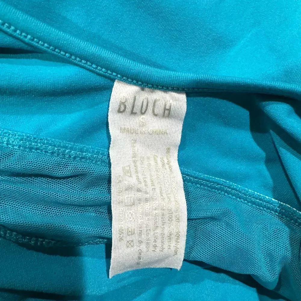 Bloch Blue Lattice Bathing Suit Girls Small